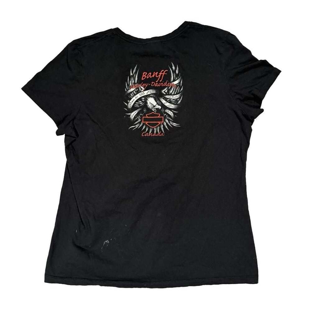 Womens Harley-Davidson Banff Canada V-Neck Graphic T-Shirt